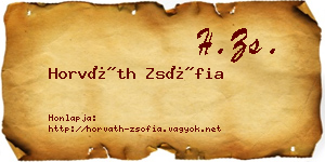 Horváth Zsófia névjegykártya