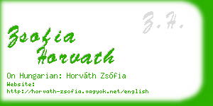 zsofia horvath business card