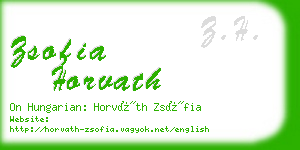 zsofia horvath business card